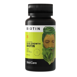 Bold Care Biotin Hair Regrowth Supplements, For Healthier & Stronger Hair - 60 Tablets