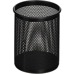 SHB Black : Easypag 1 Pcs 3.5 inch Round Mesh Cup Desk Pen Pencil Holder , Black