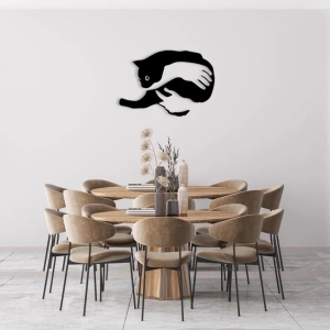 Cat Decor, Minimalist Line Art,