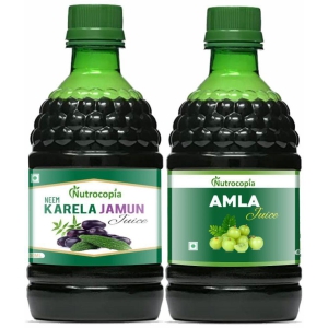 NUTROCOPIA Neem Karela Jamun & Amla Juice For Diabetic Care Pack of 2 of 400 ML(800 ML)