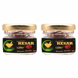 FIJ AYURVEDA Saffron Thread Kesar/ Keshar/ Zafran /Jafran (A++ Grade) for Pregnant Women ? 2GM (Combo Pack)