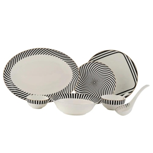 Graphic Diagonal Dinner Set 47 Pcs