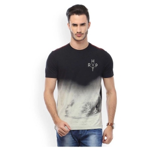 Huetrap - Black Cotton Regular Fit Men's T-Shirt ( Pack of 1 ) - XL