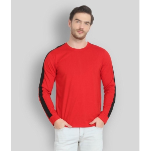 Glito - Red Cotton Blend Regular Fit Mens T-Shirt ( Pack of 1 ) - None