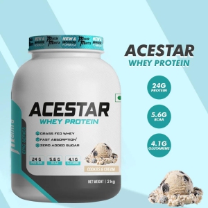 Muscle Mantra Epic Series Acestar Whey Protein Powder-2 kg / Cookies & Cream + Free Gallon Bottle