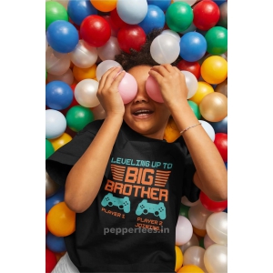 Leveling up to Big Brother t-shirt-6-12 Months