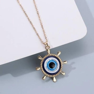 Western Golden Evil Eye Chain Necklace For Women & Gilrs-Free Size