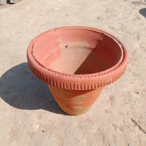 8 Inch Plain Collar Clay Pot