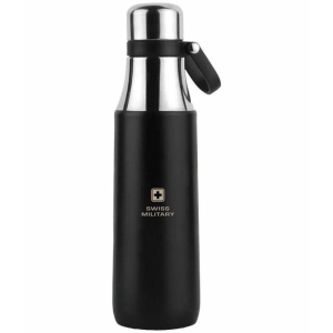 Swiss Military - Black Steel Flask ( 500 ml ) - Black