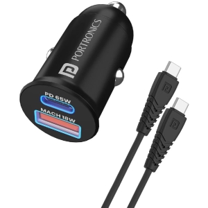 Portronics Car Mobile Charger ?POR-1871 Black