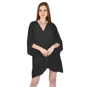 Simple Black Kimono Top For Her-L - XL