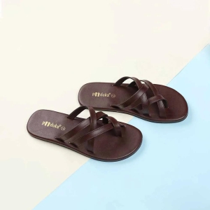 Radial Crossover Vegan Leather Slides Men-11