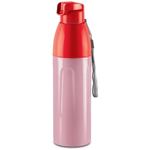 Milton Kool Convex 700 Insulated Inner Pet Water Bottle, 560 ml, Light Red | Easy To Carry | Leak Proof | School | Office | Gym | Hiking | Treking | Travel Bottle - Red