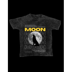 Moon Oversized stonewash Tshirt-S