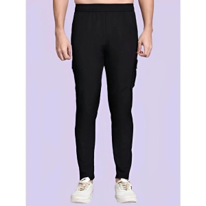 AKTIF Black Lycra Mens Trackpants ( Pack of 1 ) - None