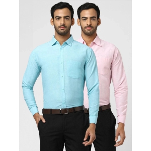 DESHBANDHU DBK - Multicolor Cotton Regular Fit Mens Formal Shirt (Pack of 2) - None