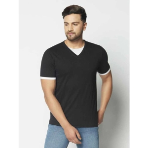 Glito - Black Cotton Blend Regular Fit Mens T-Shirt ( Pack of 1 ) - None