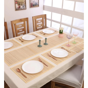 Bamboo Dining Mats - Beige (Set of 13)