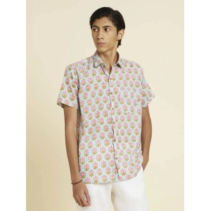 Block Printed Quirky Unisex Shirt-M