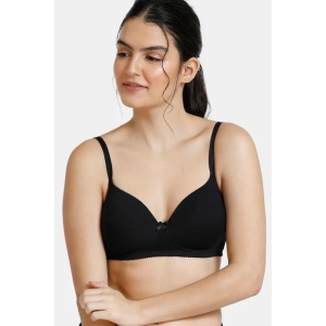 Zivame Padded Non Wired 3/4th Coverage T-Shirt Bra- ZI1137-36C / Anthracite