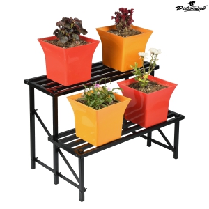 PALOMINO Indoor/Outdoor Flower Pot Stand | Plant Stand | Gamla Stand | Pot Stand for Home Plant Container Set (2 shelf, 800mm)