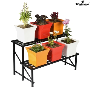 PALOMINO Indoor/Outdoor Flower Pot Stand | Plant Stand | Gamla Stand | Pot Stand for Home Plant Container Set (2 shelf, 900mm)