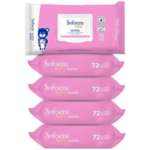 Softsens - Scented Wet wipes For Babies ( Pack of 5 )