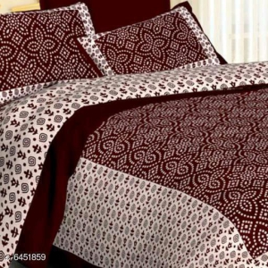 seaons-new-trendy-cotton-100-x-90-double-bedsheets-color-maroon-printed