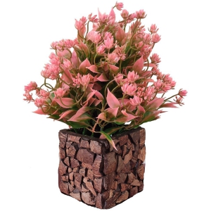 BAARIG - Pink Wild Artificial Bonsai ( Pack of 1 )