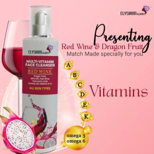 Multi Vitamin Face Cleanser Dragon Fruit, Allantoin, Red Wine, Hyaluronic Acid, Enriched with Vitamin A+C.