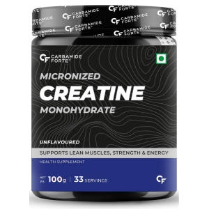 Carbamide Forte Micronised Creatine Monohydrate Powder | Creatine Supplement for Lean Muscle Volumization, Strength & Energy - Unflavoured - 33 Servings - 100g