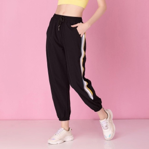 LL8803 Women Loose Comfortable Ice Silk Fabric Jogger Pants