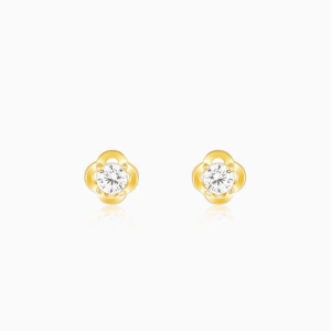 Golden Mini Floral Earrings