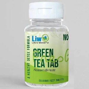 Green Teatab: Green Tea as Fizzy Tablet with Delicious Taste for Good Health & Beauty (Pack of 60 Serving)