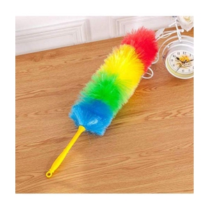 INGENS Multipurpose Multicolour Neon Plastic & Microfiber PP Static Duster for Glass, Fan, AC, Car Dashboard/Seat, TV, Fridge,Printer etc