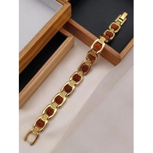 Gold Plated Premium Rudraksha Bracelet