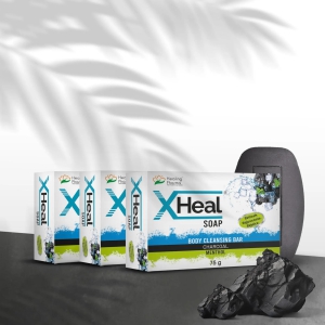 Healing Pharma Xheal Charcoal Soap (Pack of 3)