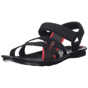 Walkaroo Mens W1527 Outdoor Sandals-BLK