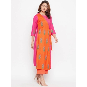 Women Pink Ethnic Motifs Printed Kurta