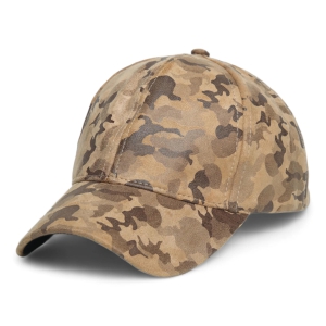 Chokore Suede Camouflage Curved Brim Baseball Cap (Light Brown)