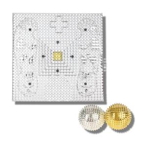 Divya Shri Acupressure Health Care Plate System Plastic Foot Magnetic Pyramid Power Stress Mat or Board with Manual Massager Balls - M