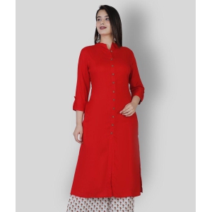 doriya-red-rayon-womens-front-slit-kurti-none