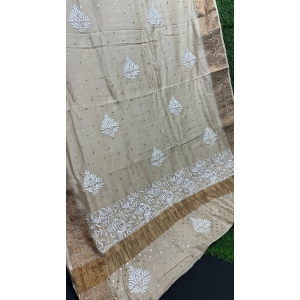 Saree-Beige / Pure Banarsi silk / Saree