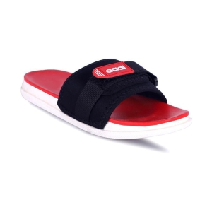 Aadi - Red PU Slide Flip flop - 10