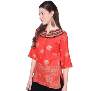 Ukal Summer Fashion Cotton Short Top Tunic Kurti for Women & Girl's