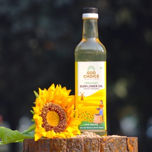 Organic Sunflower Oil | Wood Pressed | Single-Filtered-1L Pet Bottle