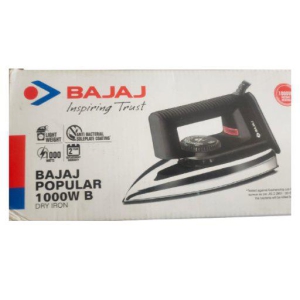 Bajaj Popular 1000 W Light Weight Dry Iron (Black)