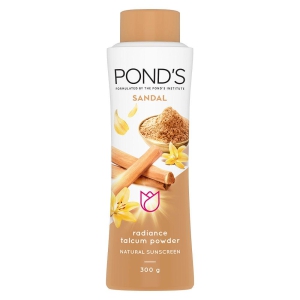 Pond's Sandal Radiance Talcum Powder, Natural Sunscreen, 300 g