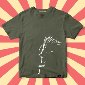 Gojo satoru side profile print-XXL / Olive Green