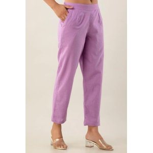 Lilac Cotton Pants-3XL